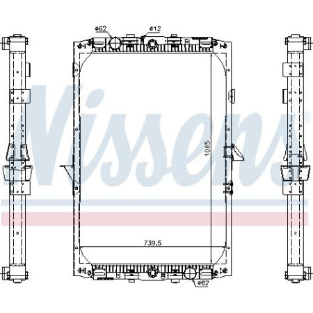 Radiator. racire motor Radiator motor cu rama se potriveste. DAF 95 XF XF 95 VF390M-XF355M 01.97-12.06 DAF 95 XF (AS95XF), 01.1997 - 09.2002 Nissens 61417A