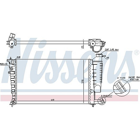 Radiator. racire motor Radiator motor se potriveste. CITROEN XSARA XSARA-HATCHBACK ZX PEUGEOT 306 1.1-2.0 CITROEN XSARA Break (N2), Turism, 10.1997 - 03.2010 Nissens 61313