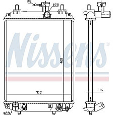 Radiator. racire motor Radiator motor Automat se potriveste. DAIHATSU SIRION SUBARU JUSTY IV 1.0-1.3-1.5 DAIHATSU SIRION (M3_), Hatchback, 01.2005 - Nissens 617548