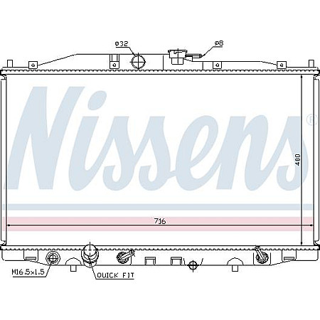 Radiator. racire motor Radiator motor Automat se potriveste. HONDA ACCORD VII 2.4 HONDA ACCORD VII Tourer (CM, CN), Turism, 04.2003 - 05.2008 Nissens 68112