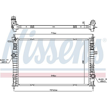 Radiator, racire motor PEUGEOT 308 SW II (LC_), Estate Van, 04.2014 - Nissens 636042