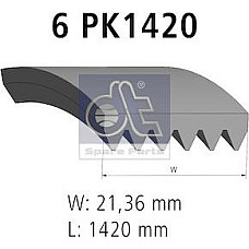 Curea transmisie cu canel Multi-V-curea 6PK1420 MERCEDES B SPORTS TOURER W245 SPRINTER 35-T B906 SPRINTER 3-T TOYOTA AVENSIS II (_T25_), Hatchback, 03.2003 - 11.2008 DT Spare Parts 6.31516