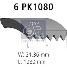 Curea transmisie cu canel Multi-V-curea 6PK1080 IVECO EUROCARGO I-III RVI MAGNUM DS DS 5 ALFA ROMEO 145 146 14 VW CADDY II (9U7), Ridica, 06.1996 - 12.2000 DT Spare Parts 6.31512