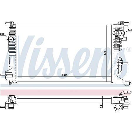 Radiator. racire motor Radiator motor se potriveste. RENAULT GRAND SCENIC III MEGANE MEGANE III SCENIC III 1.2-1.4-1.5D RENAULT MEGANE III Grandtour (KZ0/1), Turism, 11.2008 - Nissens 637647