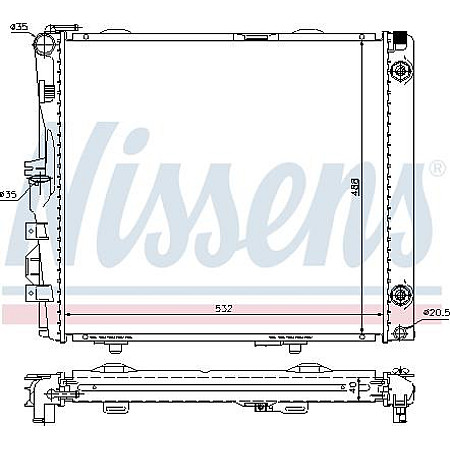 Radiator. racire motor Radiator motor Automat se potriveste. MERCEDES 124 A124 124 C124 124 T-MODEL S124 124 W124 E A124 E C124 MERCEDES-BENZ E-CLASS (W124), Sedan, 02.1993 - 06.1996 Nissens 62683A