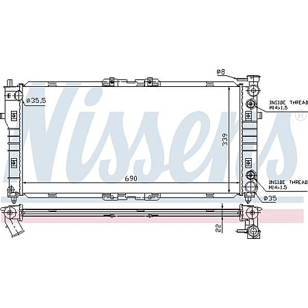 Radiator. racire motor Radiator motor Automat se potriveste. MAZDA 626 IV 626 V MX-6 XEDOS 6 1.6-2.0 MAZDA 626 V (GF), Sedan, 05.1997 - 12.2002 Nissens 62393