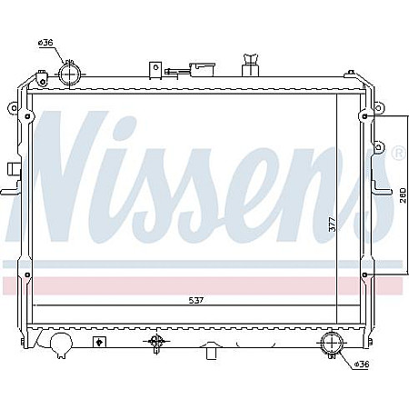 Radiator. racire motor Radiator motor se potriveste. MAZDA B-SERIE E 2.2D MAZDA E, Autobuz, 03.1991 - 07.2004 Nissens 62381