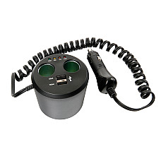 Priza dubla Power Cup 3 in 1 la bricheta tester acum. + USB 12V
