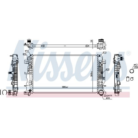 Radiator. racire motor Radiator motor Manual cu primele elemente potrivite se potriveste. MERCEDES SPRINTER 35-T B906 SPRINTER 3 MERCEDES-BENZ SPRINTER 3,5-t (906), Autobuz, 06.2006 - Nissens 67156A