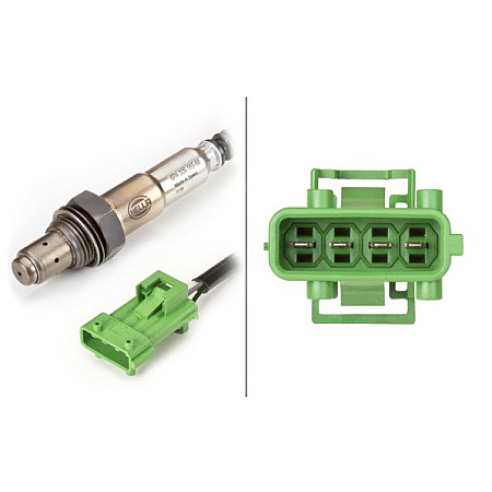 Sonda lambda numar fire 4 300mm CITROEN BERLINGO BERLINGO MULTISPACE BERLINGO-MINIVAN C2 C3 PLURIEL PEUGEOT 207 (WA_, WC_), Hatchback, 02.2006 - 12.2015 HELLA 6PA 009 165-681