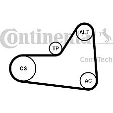 Set curea transmisie cu canel V-belts set with rollers AUDI A1 A3 Q3 TT SEAT ALHAMBRA ALTEA ALTEA XL IBIZA IV IBIZA IV VW BEETLE (5C7, 5C8), Sabrioleta, 12.2011 - 07.2019 Continental 6PK1070K1