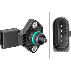 Senzor.presiune supraalimentare Senzor de presiune la galeria de admisie 4 pin AUDI 80 B4 A2 A3 A4 B5 A6 C5 ALLRO VW GOLF IV (1J1), Hatchback, 08.1997 - 12.2007 HELLA 6PP 358 152-011