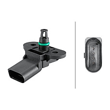 Senzor presiune aer Senzor de presiune la galeria de admisie 4 pin AUDI A3 A4 B7 A4 B8 A5 A6 ALLROAD C6 A6 ALLROA VW NEW BEETLE (1Y7), Sabrioleta, 09.2002 - 12.2011 HELLA 6PP 358 152-221