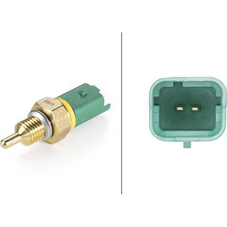 Senzor.temperatura lichid de racire Senzor temperatura lichid racire numar pini. 2 galben-verde se potriveste. CITROEN BERLINGO PEUGEOT 405 II (4B), Sedan, 01.1992 - 12.1999 HELLA 6PT 009 309-161