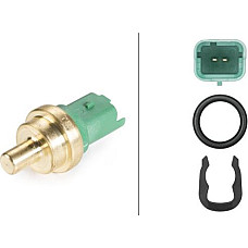 Senzor.temperatura lichid de racire Senzor temperatura lichid racire numar pini. 2 verde VOLVO C30 C70 II S40 II FORD FOCUS III, Hatchback Van, 01.2011 - HELLA 6PT 009 309-391