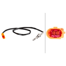 Senzor. temperatura gaze evacuare Senzor temperatura evacuare dupa DPF AUDI A6 C5 VW CALIFORNIA T5 CAMPER CALIFOR VW TRANSPORTER VI (SFD, SFE, SFL, SFZ), Cadru de sprijin, 04.2015 - HELLA 6PT 010 376-251