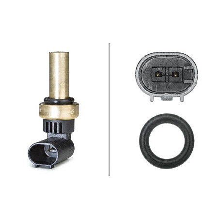 Senzor.temperatura lichid de racire Senzor temperatura lichid racire numar pini. 2 negru MERCEDES A W168 A W169 B MERCEDES-BENZ E-CLASS (VF211), Cadru de sprijin, 03.2003 - 07.2009 HELLA 6PT 358 058-181