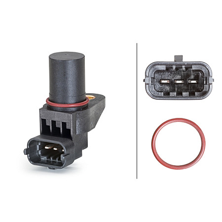 Senzor.pozitie ax cu came Camshaft position sensor MERCEDES A W168 A W169 B SPORTS TOURER W245 C CL203 C T-MODEL S202 C T- MERCEDES-BENZ S-CLASS (W222, V222, X222), Sedan, 05.2013 - HELLA 6PU 009 121-501