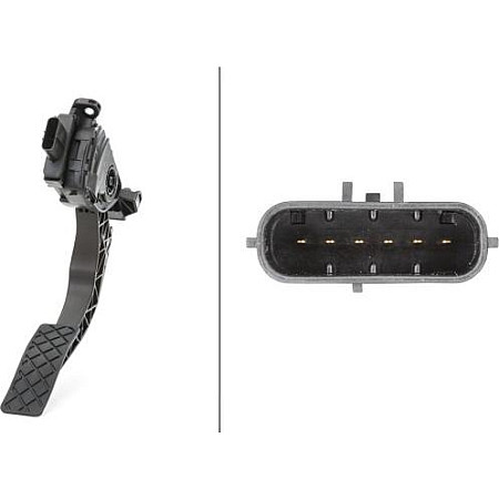Senzor. pedala acceleratie Pedala de acceleratie AUDI A4 ALLROAD B8 A4 B8 A5 A6 ALLROAD C6 A6 ALLROAD C7 A6 C6 A6 AUDI A6/S6 III (4F2, C6), Sedan, 04.2004 - 08.2011 HELLA 6PV 009 505-701