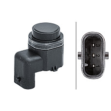 Sensor de parcare Parking distance sensor front-rear FORD C-MAX II FIESTA VI FOCUS III FUSION GALAXY II GALAXY MK II GRAND FORD TOURNEO CUSTOM V362 (F3), Autobuz, 04.2012 - HELLA 6PX 358 141-281