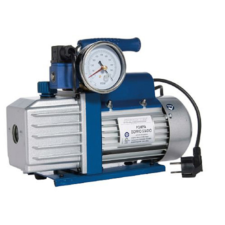 Dispozitive si instrumenente pentru mentenanta sistem. A/C ERRECOM - Samodzielna pompa prozniowa dwustopniowa o wydajnosci 70 l/min z elektrozaworem i manometrem ERRECOM ER VP1017.01
