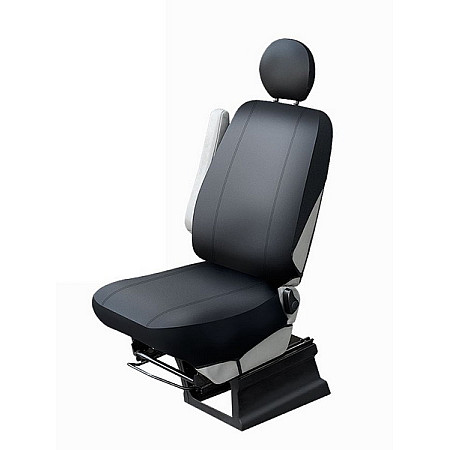 Husa scaun Seat covers eco-leather colour: neagra front driver seat BUS I L CARPASSION MMT CP30102