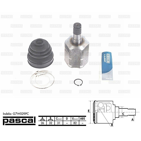 cap planetara AUDI A3 (8P1) PASCAL G7W029PC