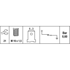 Senzor.presiune ulei Senzor presiune ulei 06bar 1 pin negru CITROEN AX BERLINGO BERLINGO-MINIVAN BX SAXO XM XSARA PEUGEOT 106 I (1A, 1C), Hatchback, 08.1991 - 04.1996 HELLA 6ZF 007 393-001