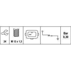 Senzor.presiune ulei Senzor presiune ulei 02-05bar 1 pin maro BMW 1 E81 1 E82 1 E87 1 E88 1 F20 1 F21 2 F22 F87 3 BMW 6 - II (E63), Compartiment, 09.2003 - 12.2010 HELLA 6ZL 006 097-001
