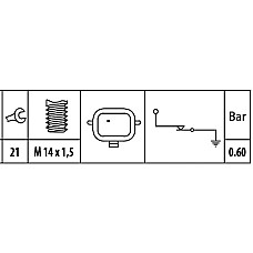 Senzor.presiune ulei Senzor presiune ulei 06bar 1 pin alb DACIA DOKKER DOKKER EXPRESS-MINIVAN DUSTER DUSTER-SUV L RENAULT TRAFIC III (EG_), Cadru de sprijin, 05.2014 - HELLA 6ZL 003 259-401