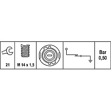 Senzor.presiune ulei Senzor presiune ulei 05bar 1 pin gri DACIA DUSTER DUSTER-SUV NISSAN INTERSTAR MICRA III PRIM RENAULT MASTER II (ED/HD/UD), Cadru de sprijin, 07.1998 - HELLA 6ZL 003 259-741