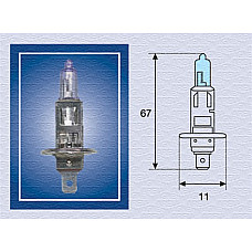 Bec, far faza lunga Light bulb Cardboard 1pcs H1 12V 55W P145S Blue Light blue MAGNETI MARELLI 002601100000