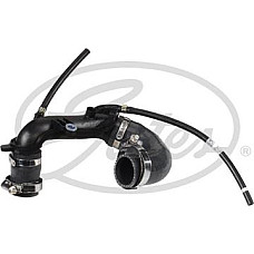 Furtun ear supraalimentare intercooler Mijloc diametru 405-41mm lungime 370mm negru complet se potriveste. DACIA LOGAN LO RENAULT KANGOO Express (FC0/1_), 08.1997 - Gates 09-0083