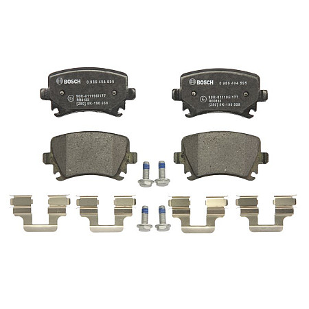Set placute frana.frana disc Set placute frana Spate se potriveste. AUDI A3 A4 B7 A6 ALLROAD C6 A6 C6 TT SEAT ALTEA ALTEA XL EX VW PASSAT ALLTRACK VII (365), Turism, 01.2012 - 12.2014 BOSCH 0 986 494 595