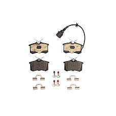 Set placute frana.frana disc Set placute frana Spate cu instructiuni de montare cu suruburi cu un tampon de amortizare se potriv SKODA FABIA I Praktik (6Y5), Furgon/Estate, 01.2000 - 12.2007 BOSCH 0 986 494 598