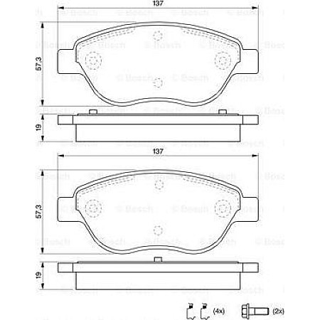 Set placute frana FIAT STILO (192_), Hatchback, 10.2001 - 11.2010 BOSCH 0 986 494 074