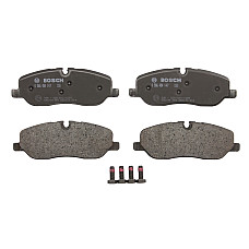 Set placute frana.frana disc Set placute frana Fata cu instructiuni de montare cu suruburi cu un tampon de amortizare se potrive LAND ROVER DISCOVERY III (L319), Crossover, 07.2004 - 09.2009 BOSCH 0 986 494 147