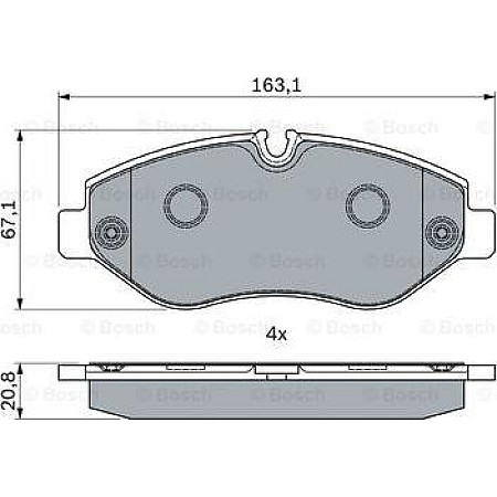 Set placute frana MERCEDES-BENZ VITO (W447), Van, 10.2014 - BOSCH 0 986 494 121