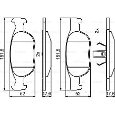 Set placute frana.frana disc Set placute frana Fata se potriveste. FIAT PUNTO 1.2-1.9D 09.99-03.12 FIAT PUNTO II (188_), Hatchback, 09.1999 - 07.2012 BOSCH 0 986 494 852