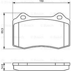 Set placute frana JAGUAR XJ (X350, X358), Sedan, 03.2003 - 03.2009 BOSCH 0 986 494 393