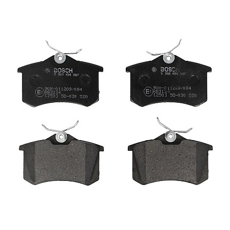 Set placute frana.frana disc Set placute frana Spate cu instructiuni de montare cu un tampon de amortizare se potriveste. AUDI A PEUGEOT 307 SW (3E_, 3H_), Estate Van, 04.2002 - 12.2009 BOSCH 0 986 494 387