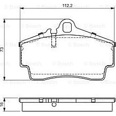 Set placute frana PORSCHE BOXSTER (987), Sabrioleta, 06.2004 - 12.2013 BOSCH 0 986 494 265