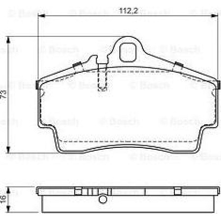 Set placute frana PORSCHE BOXSTER (987), Sabrioleta, 06.2004 - 12.2013 BOSCH 0 986 494 265