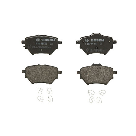 Set placute frana.frana disc Set placute frana Spate cu instructiuni de montare cu un tampon de amortizare se potriveste. DS DS PEUGEOT 2008 II (U_), 08.2019 - BOSCH 0 986 494 716