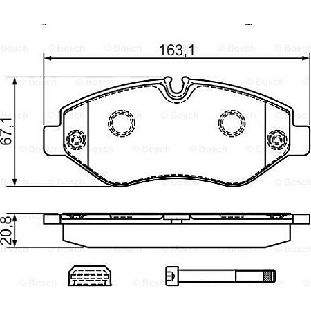 Set placute frana MERCEDES-BENZ SPRINTER 4,6-t (906), Van, 06.2006 - BOSCH 0 986 494 728