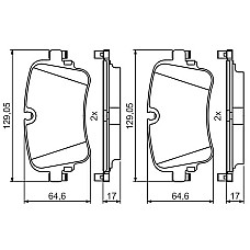 Set placute frana.frana disc Brake pads set rear fits. AUDI A6 ALLROAD C8 A6 C8 A7 A8 D5 E-TRON Q7 Q8 VW TOUAREG 2.0-Electric 0 AUDI A7 (4KA), Sportback, 10.2017 - BOSCH 0 986 495 426