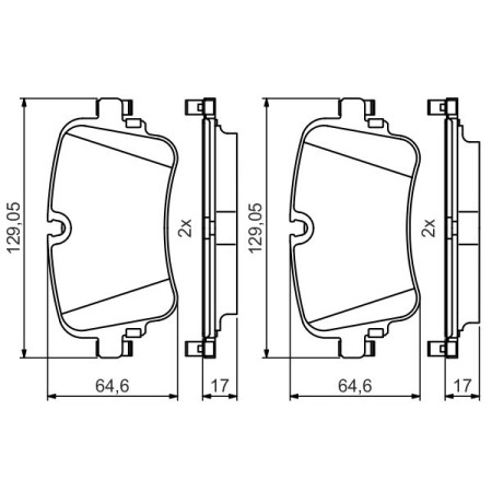 Set placute frana.frana disc Brake pads set rear fits. AUDI A6 ALLROAD C8 A6 C8 A7 A8 D5 E-TRON Q7 Q8 VW TOUAREG 2.0-Electric 0 AUDI A6 (4A2, C8), Sedan, 02.2018 - BOSCH 0 986 495 426