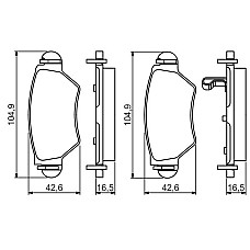 Set placute frana.frana disc Set placute frana Spate se potriveste. OPEL ASTRA G ASTRA G CLASSIC ASTRA G-KOMBI ZAFIRA A 1.2-2.2 OPEL ASTRA G (T98), Sabrioleta, 03.2001 - 10.2005 BOSCH 0 986 495 250