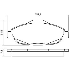 Set placute frana.frana disc Set placute frana Fata se potriveste. PEUGEOT 3008 308 308 I 308 I-KOMBI 1.2-2.0D 09.07-08.16 PEUGEOT 308 SW I (4E_), Estate Van, 01.2008 - 12.2012 BOSCH 0 986 495 266