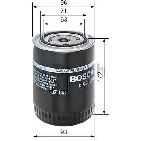 Filtru ulei se potriveste. AUDI A4 B5 VW PASSAT B5 1.9D 10.95-09.01 VW PASSAT V (3B5), Turism, 05.1997 - 12.2001 BOSCH 0 986 452 400
